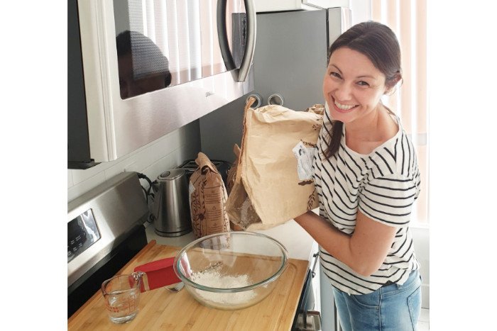 Tanja, founder of Breadista, in her kitchen